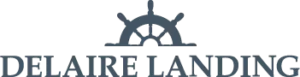 Delaire Landing logo in blue